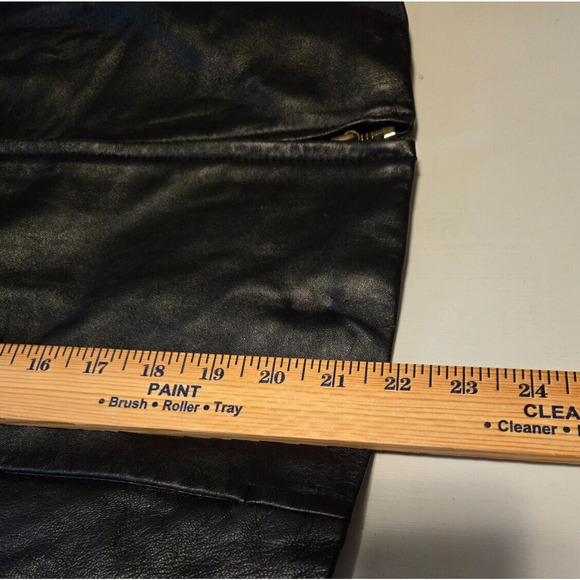 Jaclyn Smith Leather Jacket Size Large Black Classic Fit - Picture 4 of 5